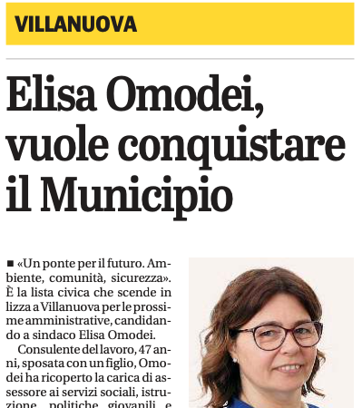 Elisa Omodei, vuole conquistare il Municipio