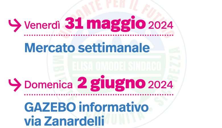 Incontri con i candidati della lista – 31 maggio e 2 giugno