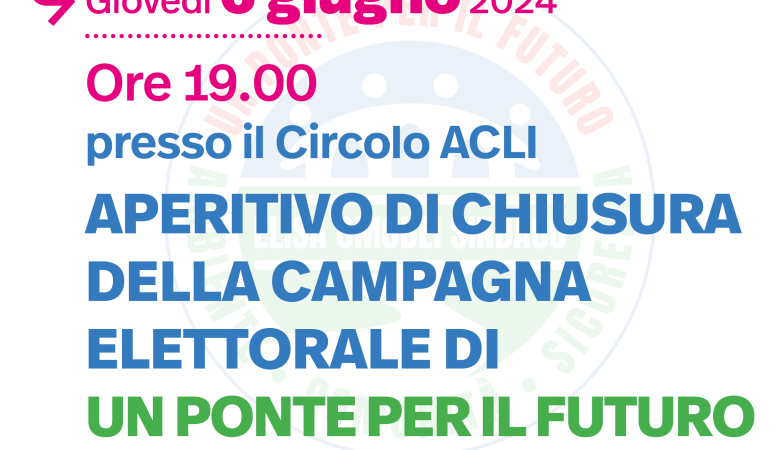 Festa di chiusura della campagna! – 6 giugno – Circolo ACLI